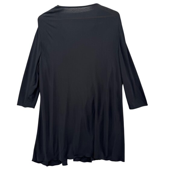 RTW Charleston Open Front Cardigan Womens Black Long Sleeve Mid Length Size XXL - Picture 2 of 9